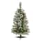 3ft. Pre-Lit Frosted Swiss Pine & Berries Artificial Christmas Tree with Clear LED Lights